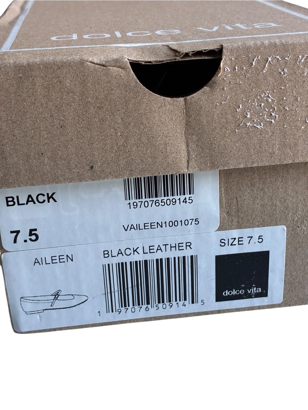 Dolce Vita Aileen Mary Jane Flats Black Leather Size 7.5 NIB - Picture 5 of 12